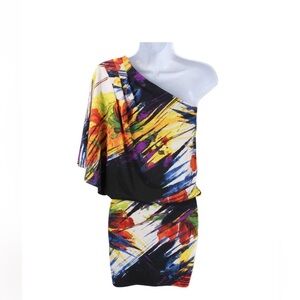 Jessica Simpson Multicolor One-Shoulder Dress